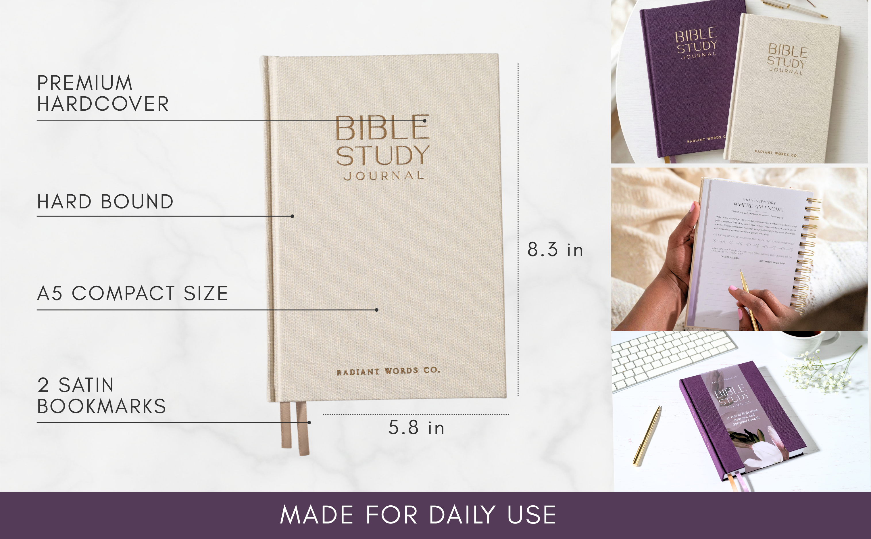 Bible Study Journal  (Beige)