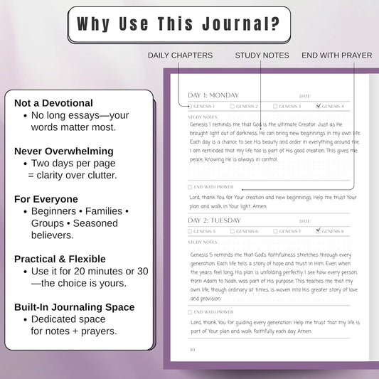 Bible Study Journal  (Purple)