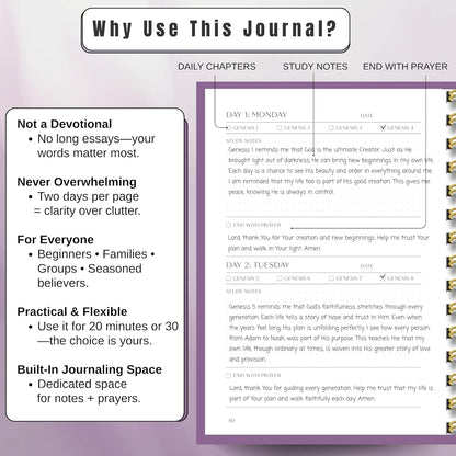 Bible Study Journal  (Spring Purple)