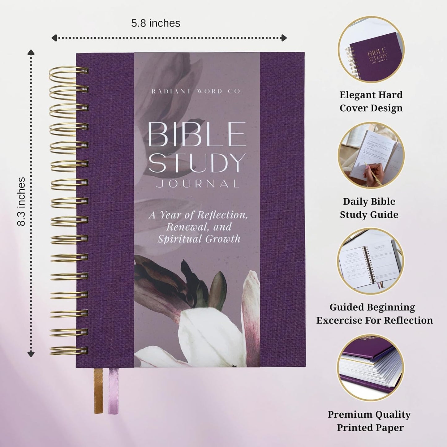 Bible Study Journal  (Spring Purple)