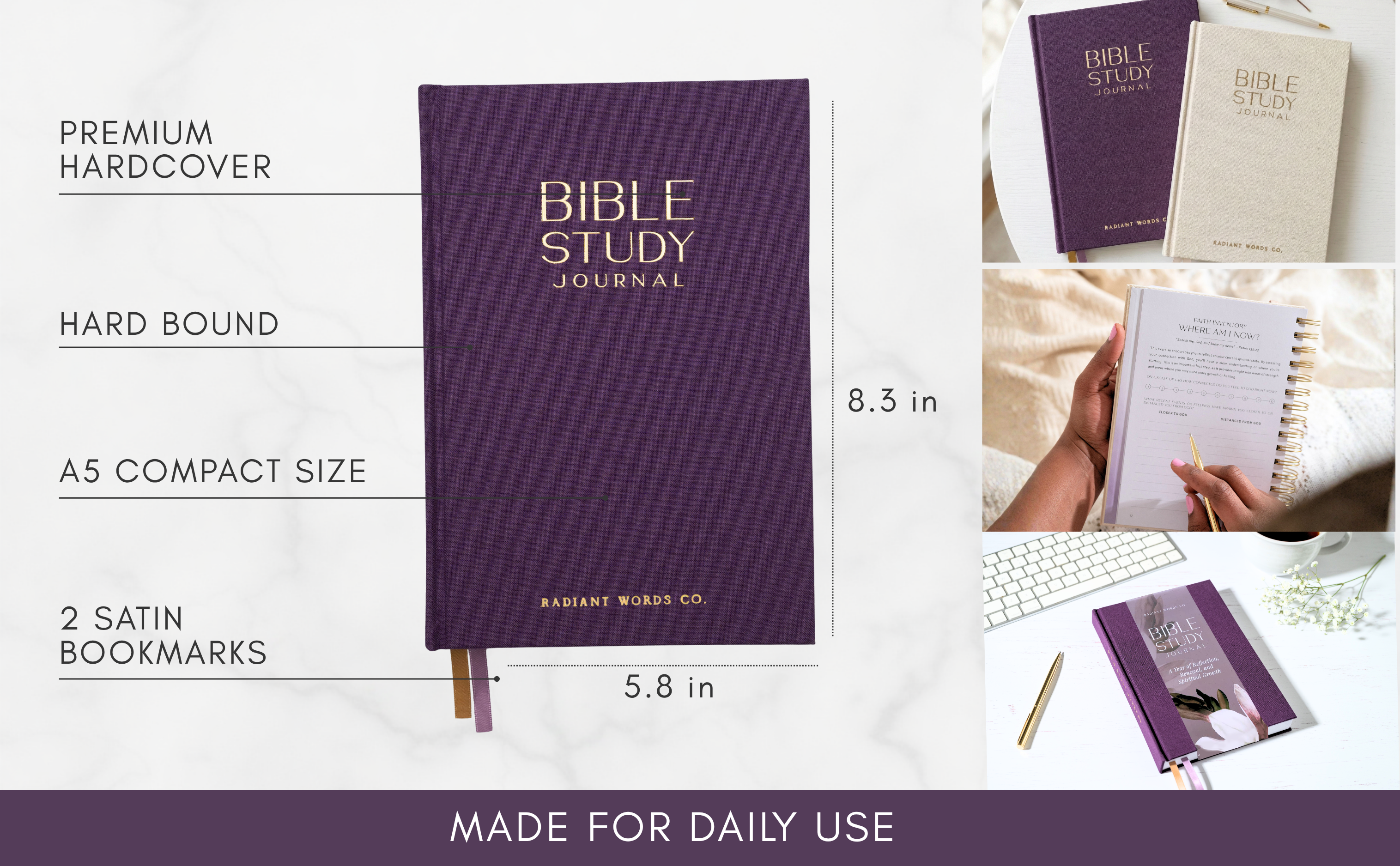 Bible Study Journal  (Purple)