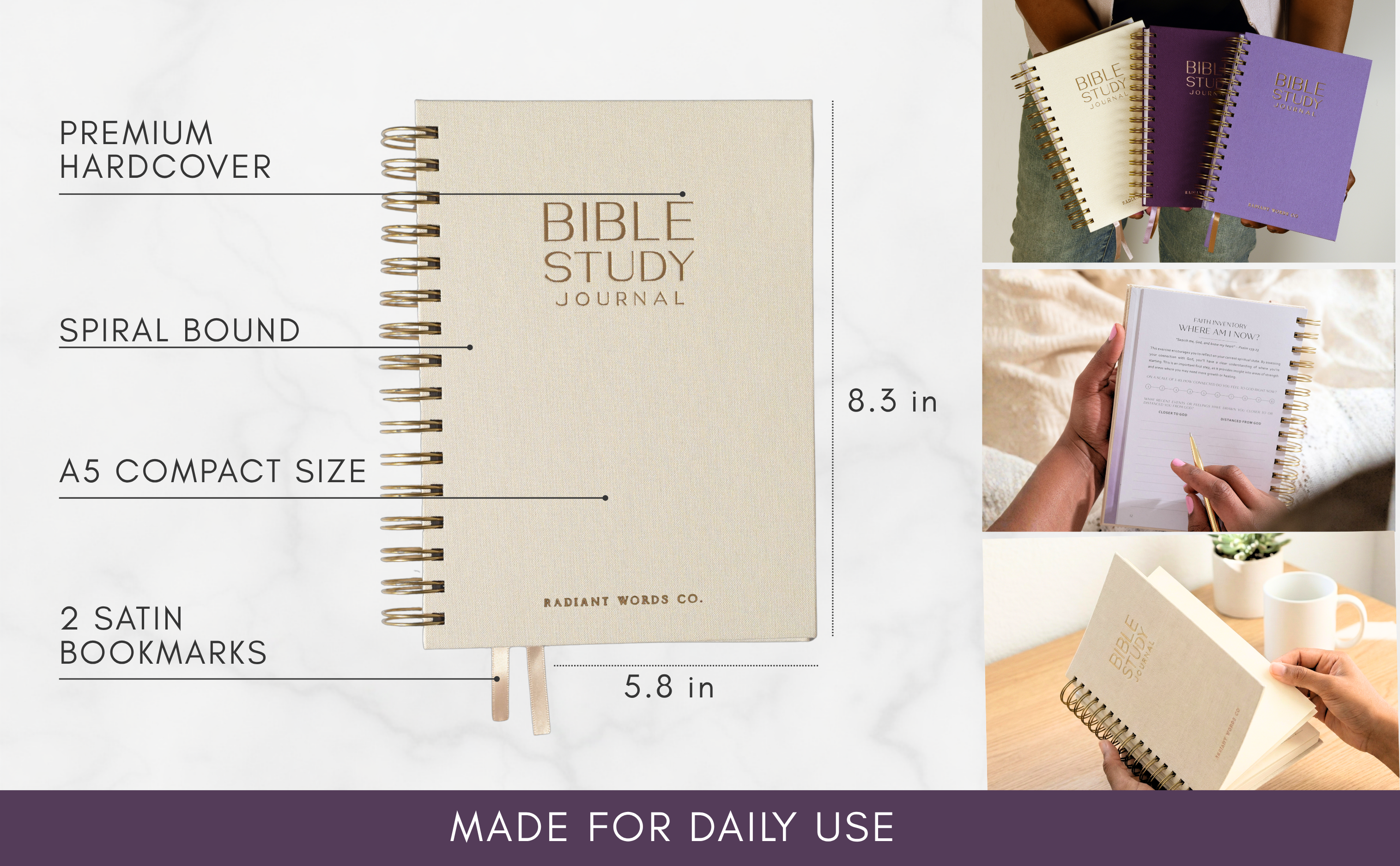 Bible Study Journal  (Spring Beige)
