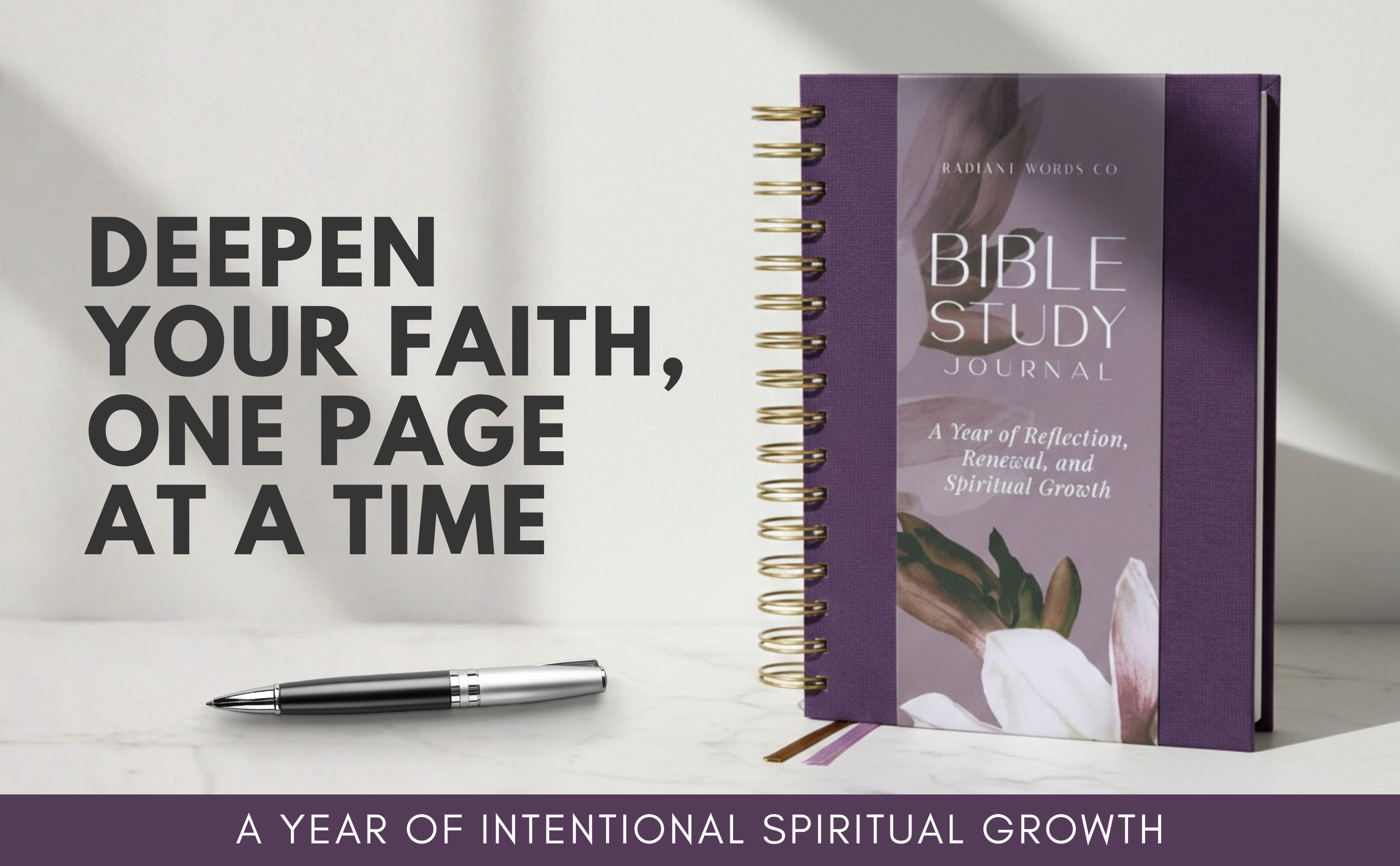 Bible Study Journal  (Spring Purple)