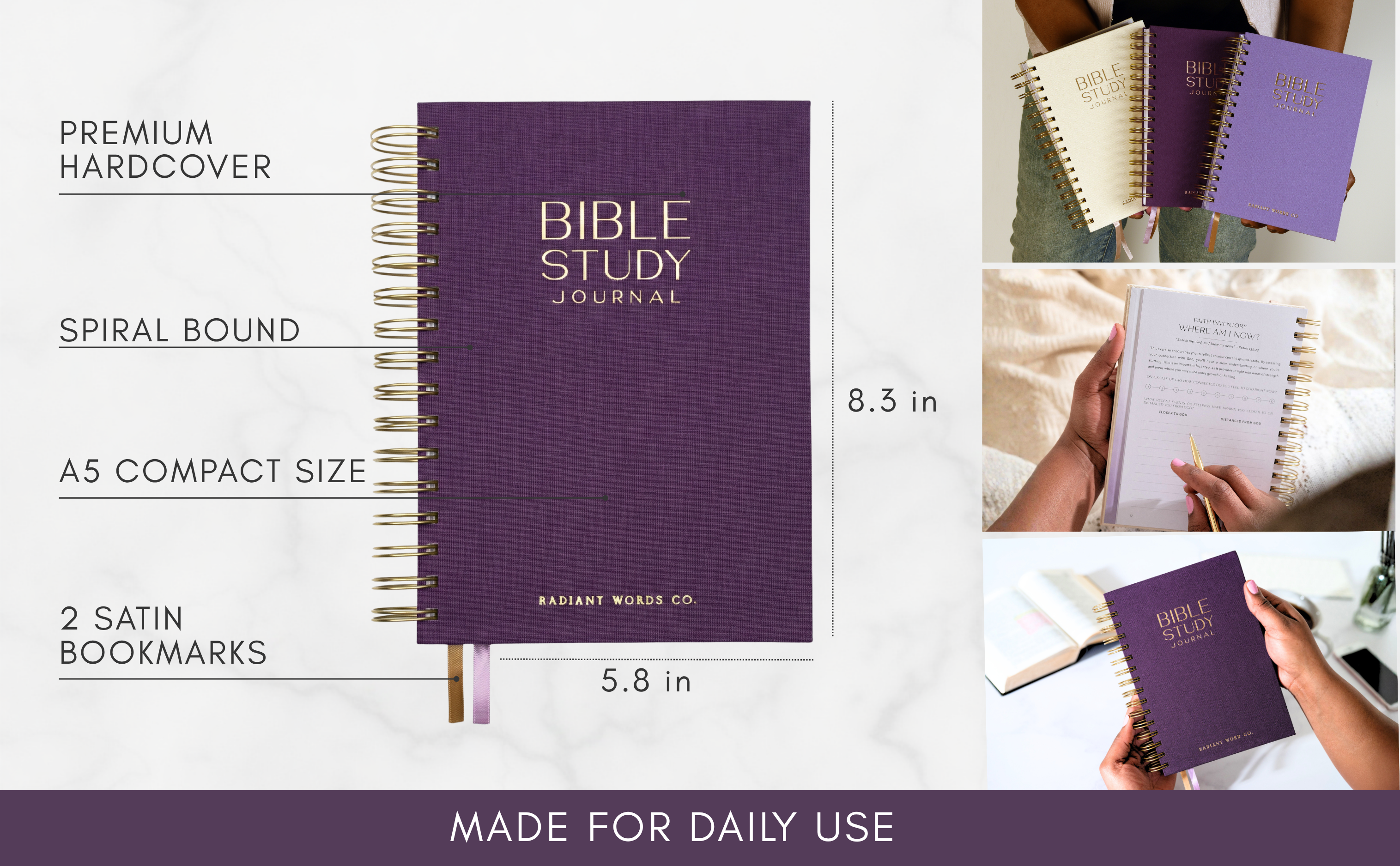 Bible Study Journal  (Spring Purple)