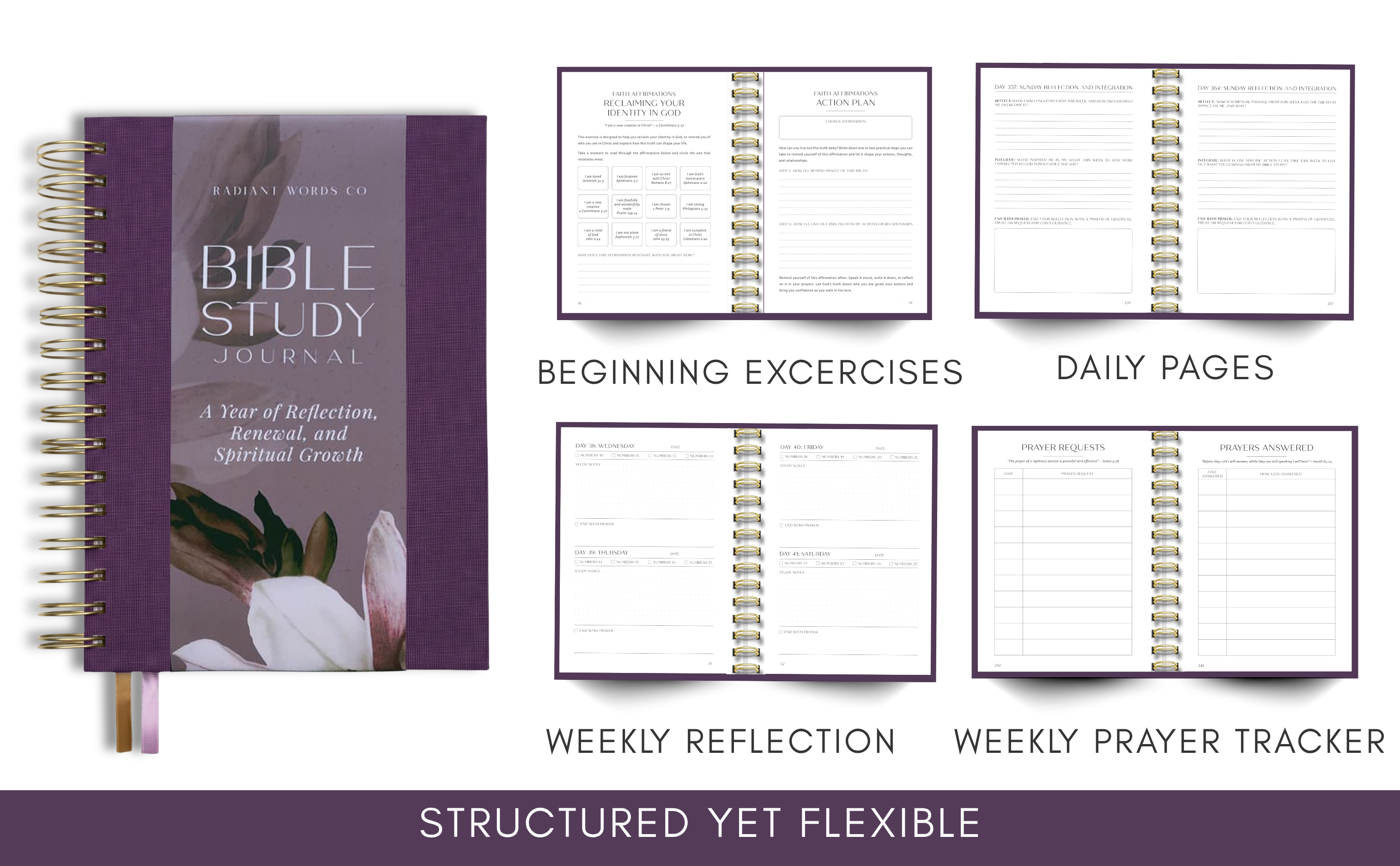 Bible Study Journal  (Spring Purple)